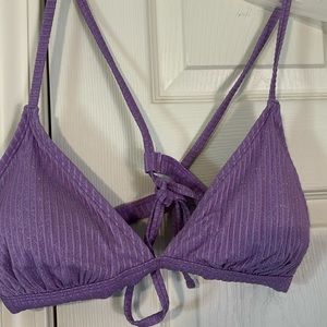 purple sparkle bikini top